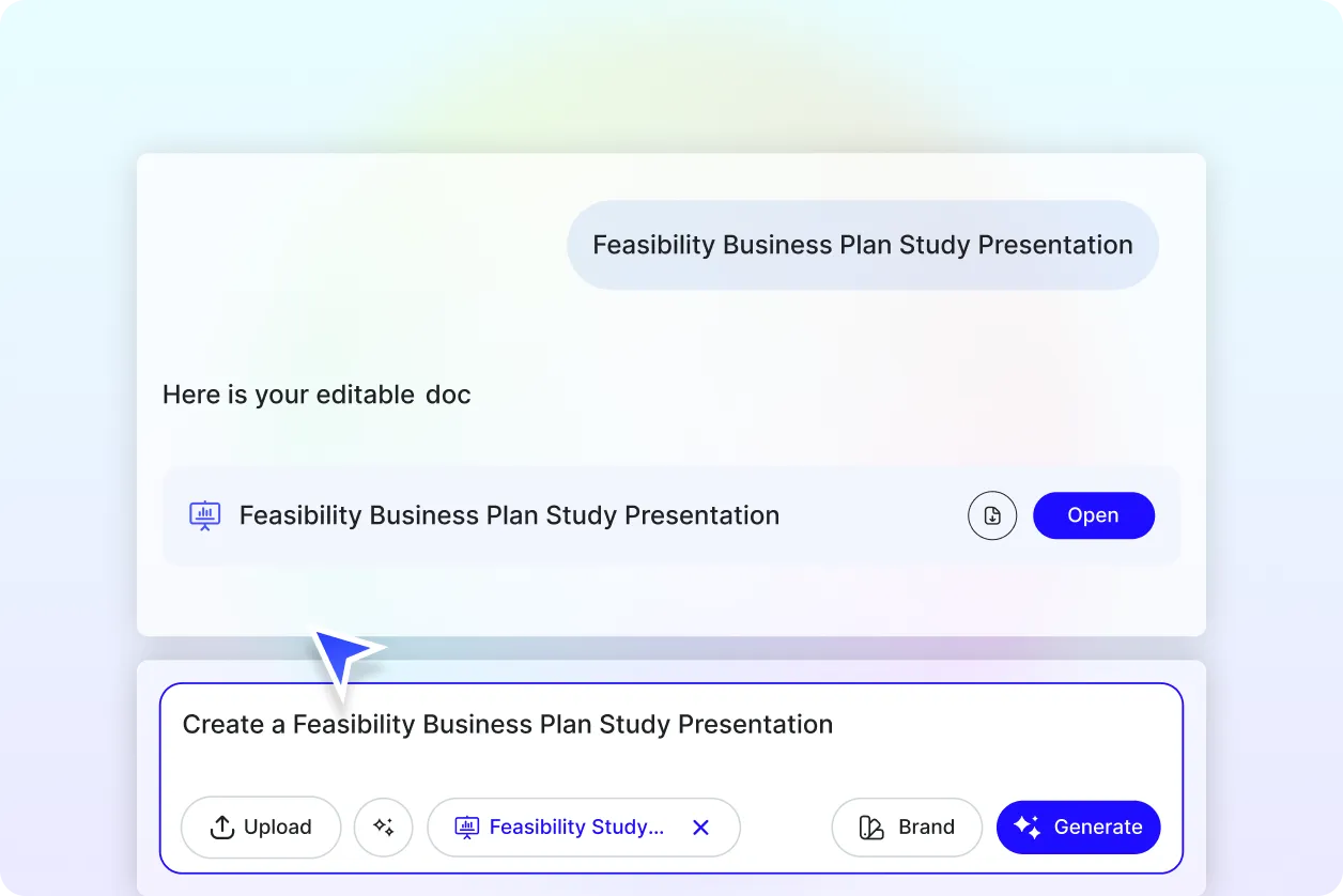 Free AI Feasibility Business Plan Study Presentation Generator, Free AI Feasibility Presentation Maker Online [ No Signup ]